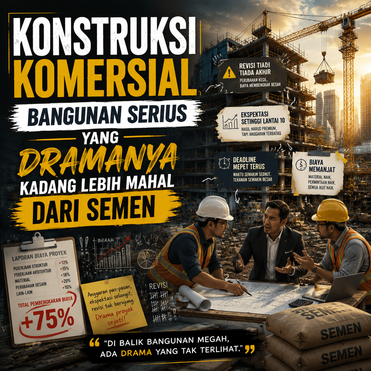 Konstruksi Komersial: Bangunan Serius yang Dramanya Kadang Lebih Mahal dari Semen
