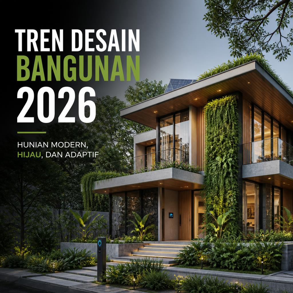 Tren Desain Bangunan 2026: Hunian Modern, Hijau, dan Adaptif
