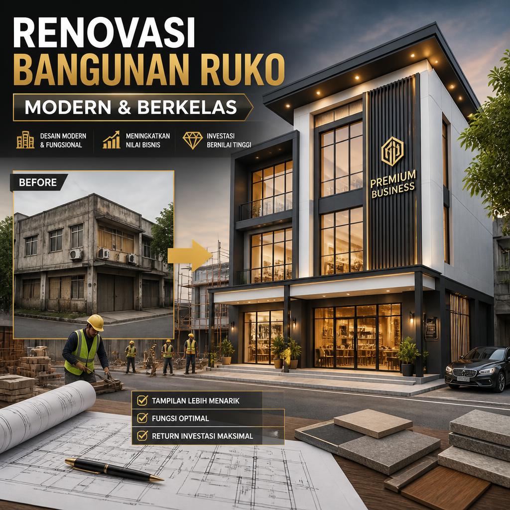 Renovasi Bangunan Ruko Modern untuk Meningkatkan Nilai Bisnis
