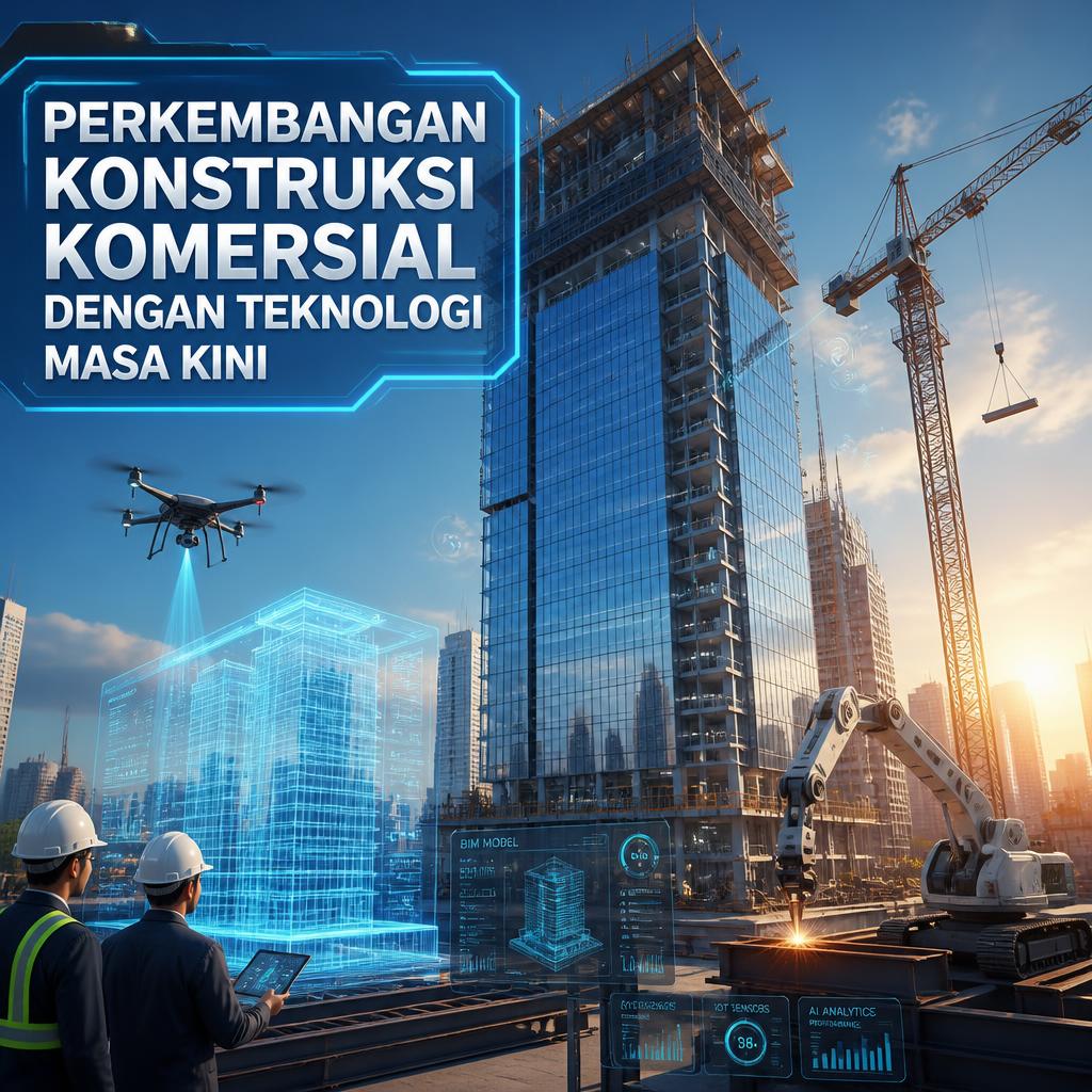 Perkembangan Konstruksi Komersial dengan Teknologi Masa Kini